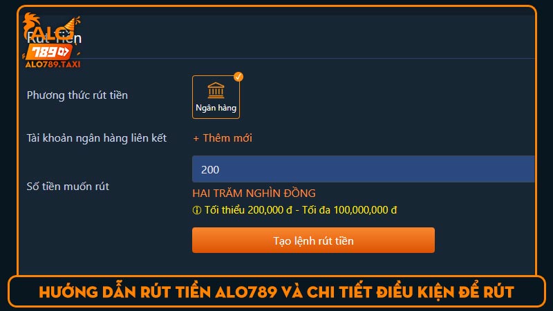 Hướng dẫn rút tiền Alo789 và chi tiết điều kiện để rút